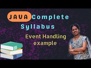 Event handling example part 2 in java|| java course in Telugu
