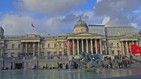 National Portrait Gallery in Trafalgar Square, London, England, United Kingdom Stock Video - Video of stabilised, historical: 81467267