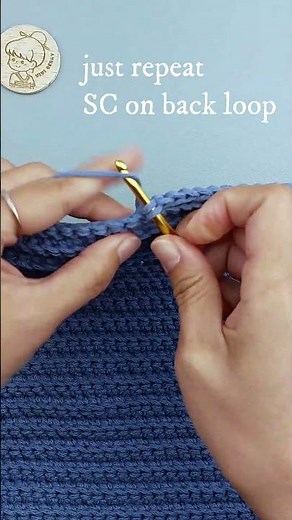 Crochet Stitch Pattern Just Single Crochet on Back Loop