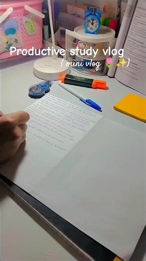productive study vlog 🌷✨ I #study #vlog #productivity #study #asmr #exam