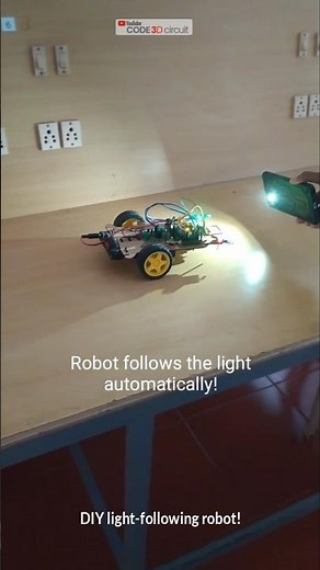 Arduino Light Following Robot .#arduino #shorts #robotics
