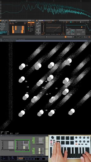 midi keyboard to visuals and synth