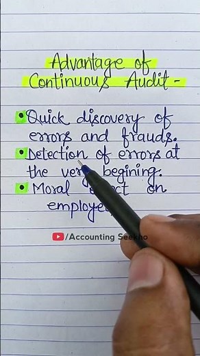 Advantage Of Continuous Audit | #shorts