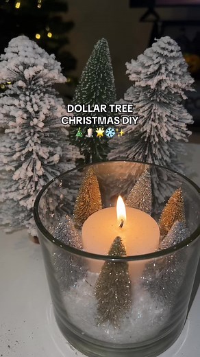 Christmas Candle DIY: Dollar Tree Christmas Decor Ideas