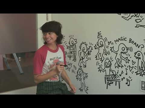 Kate Micucci Draws on Walls