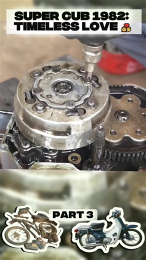 A Timeless Love Story on Two Wheels – Super Cub 1982 - Part 3 #fyp #handmade #restoration #tiktokviral