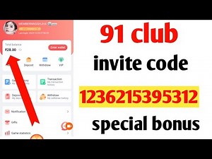91 club invite code || 91club game register kaise kare || 91 Club game play | 91 club ragister bonus