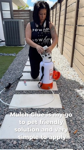 Say goodbye to scattered mulch! #MulchGlue is a powerful adhesive that keeps your mulch neat and tidy, all season long. #gardeningtips #landscapingproducts 🎥 video by @crazylifewithlittles 🛒 shop #mulchgluemax today | Lockdown Sticky