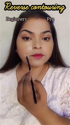 Reverse Contouring Hack ✨😍😱 #shorts #makeup #youtubeshorts