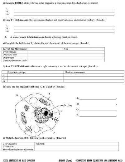 Grade 10 Biology End of Term 1 2026 Exam