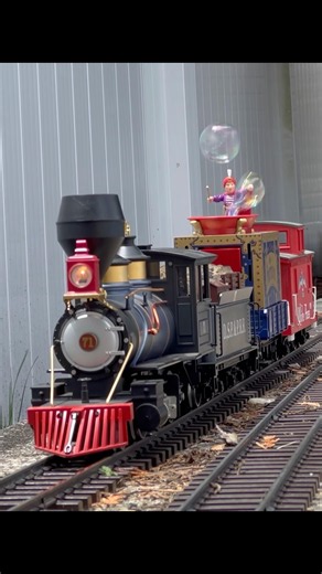 LGB G Scale Mogul Pulling the Bubble Car around on my Garden Railway
