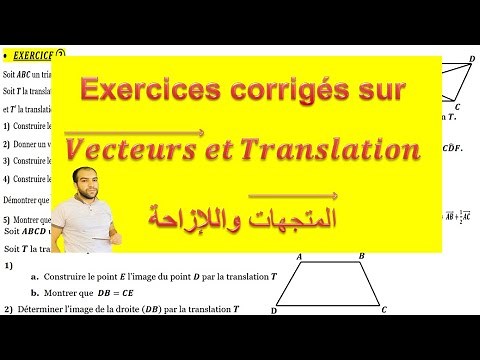 Exercices corrigés sur Vecteurs et translation