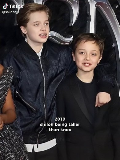 shiloh used to be the tallest among her siblings now its going to be knox. #shilohjoliepitt #knoxjoliepitt #angelinajolie