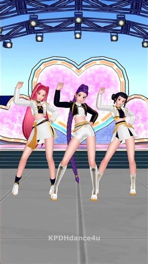 [MMD] bibbidiba fortnite emote - Huntrix Rumi, Zoey, Mira dance Kpop Demon Hunters Huntr/x