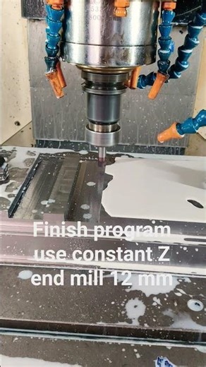 #vmc Finish program use constant Z end mill 12 mm please like and subscribe my channel