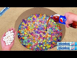 Fanta, Coca Cola, Sprite, Pepsi, Mirinda, Orbeez and Many Other Sodas vs Mentos Underground