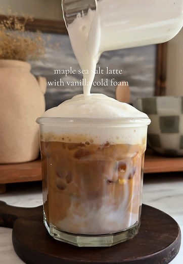 Maple Sea Salt Latte with Vanilla Cold Foam Recipe