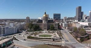 4k aerial of downtown Atlanta, Georgia
