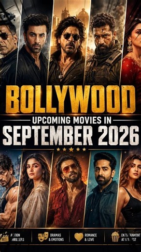 Bollywood upcoming movies in September 2026#shorts#viralvideo#bollywood#actionthrillerfilm#newfilm