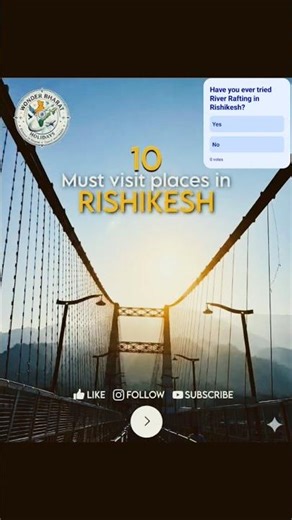 10 Best Places to Visit in Rishikesh 🏔️✨ #Rishikesh #TravelGuide