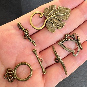 Vintage OT Toggle Clasps – Leaf, Butterfly, Crown Designs for DIY Jewelry, Bracelet & Necklace Findings - Etsy