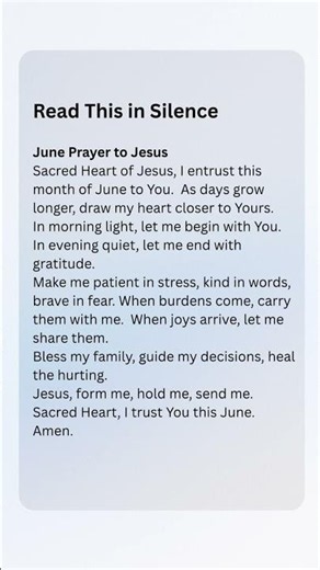 June Prayer Take 20 Seconds To Read This In Silence Powerful Prayer#jesuslovesyou #prayer #jesus