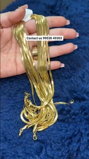 Gold Plated Snake Chain Necklace Thin Flat Herringbone Chain Unisex Jewelry Gift 🎁 ✨ 🌍