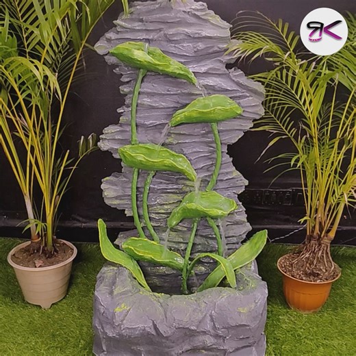 A Stunning Leaf-to-Leaf Styrofoam Waterfall Fountain 💦✨ #diy #styrofoam #fountain | RusticKraft