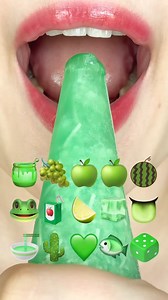 1.2M views · 27K reactions | asmr GREEN EMOJI FOOD COLLECTION 초록색 이모지 먹방 모음집 eating sounds #ASMR #RAINBOW #FOOD #EATING #JELLY #KOREAN #MUKBANG #EMOJI #SOUND #CHALLENGE #YUMMY | Sunny Lips ASMR | Facebook