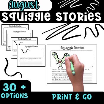 Squiggle Story Starters |Finish the Doodle| Back to School Writing Prompts