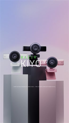 Meet the Razer Kiyo V2 in White and Quartz: https://rzr.to/kiyo-line Same sharp 4K quality and full Camo Studio control, now in two new looks to fit your creative space. However you style your setup, there’s now a Razer Kiyo V2 to match. | Razer