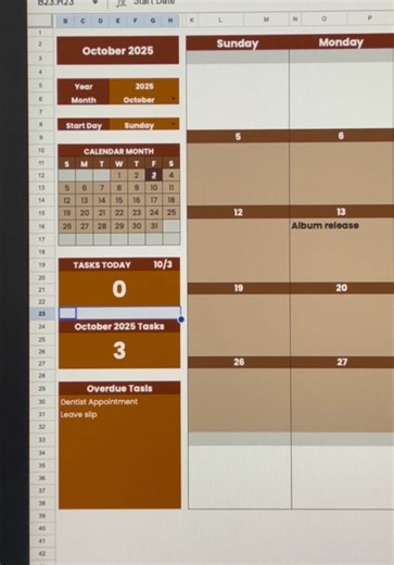 Plan your month like a pro! 📅 This free Google Sheets Dynamic Calendar helps Pinoys organize appointments, bills, and tasks in seconds. Pick a color, add events, and see your month at a glance. Comment CALENDAR   Follow for the FREE template! #DynamicCalendarPH #FreeGoogleSheets #PlannerPH #ProductivityPH #PinoyHacks #OrganizationTipsPH