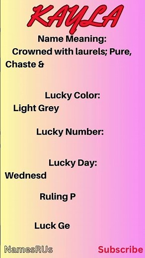 Kayla 😎Name Meaning #shorts #namemeaning