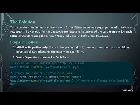 How to Render Stripe Elements Form Twice on One Page in Rails
