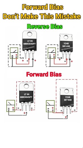 Don't Connect Diode Wrong! Forward vs Reverse Bias Connection | #shorts
