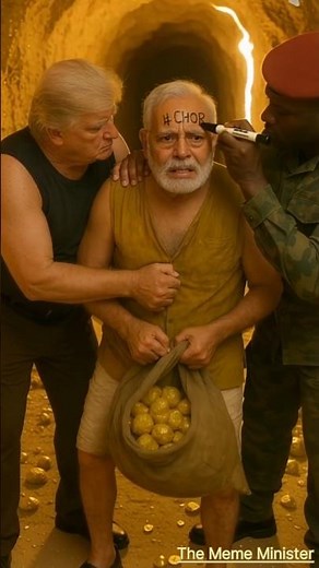 Modi’s Gold Heist Mission Gone Wrong 😳💰 Labelled #CHOR 🚀😂 #youtubeshorts #funnyshorts #chor #modi