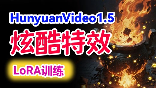 LoRA训练实战31:Hunyuanvideo1.5图生视频炫酷特效LoRA训练全攻略，手把手精讲教程！