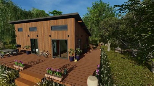 Tiny House Plan 24x32: Modern Cottage Blueprint With 3 Beds (PDF Download & Print) - Etsy
