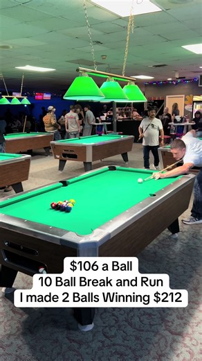 Winning $212 in 10 Ball Break and Run