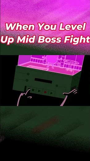 When You Level Up Mid Boss Fight #meme