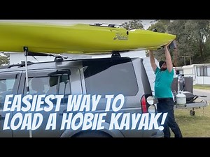 Hobie Outback Kayak loading the easy way using Rhino side loader