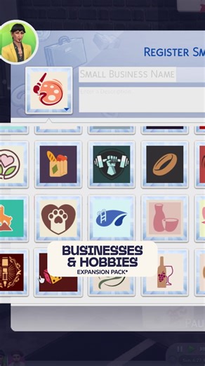 Start a Small Business, create pottery, and design custom tattoos in the Businesses & Hobbies Expansion Pack. Available now! | The Sims