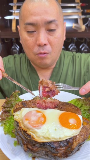 1M views · 10K reactions | Tuna Tail Steak I can eat several bowls of rice with it!! ■ Ingredients -Tuna tail -Rock salt -Black Pepper -Olive oil -Butter -Soy Sauce -Eggs -Red leaf ettuce -Truffle -Rice | Chef Hiro | Facebook