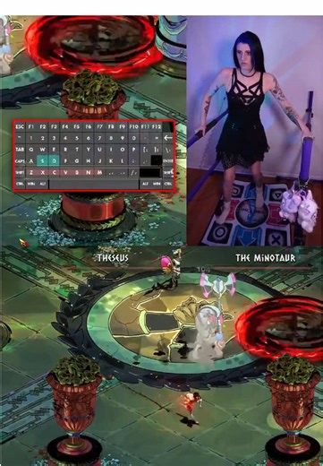 First time reaching Theseus on a DANCE PAD #fyp #hades #gamingontikok #gamergirl #twitch