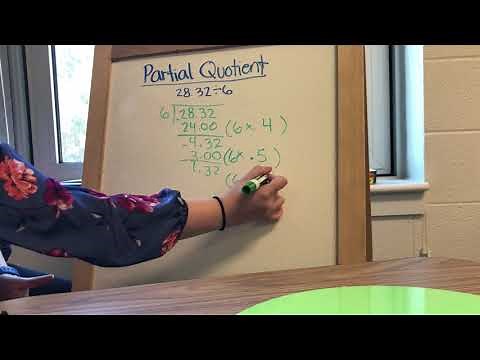 Dividing Decimals using Partial Quotient
