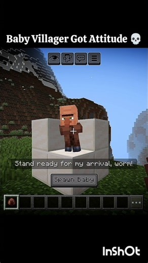 WHEN THE BABY VILLAGER BECOMES A BOSS 💀 #minecraft #minecraftnews