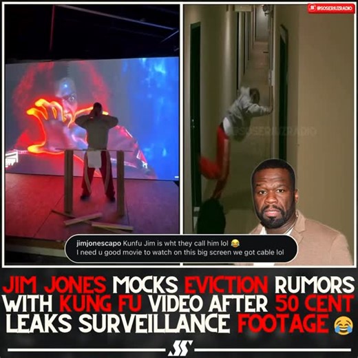 Jim Jones flips the script on 50 Cent’s leaked eviction video with hilarious Kung Fu trolling 😂 #jimjones #50cent #eviction | soseriuzradio