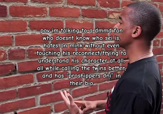 dont talk to us dmmd fans we dont play our own game 🤣🤣🤣 anyway i barely interact with the dmmd fandom because ohmygod… also note idc if you like the twins better than mink but to say the twins are better just based on what they did to aoba vs what mink did to aoba then ohmygod. shutup. also if you just started obviously you wont know who sei is, this isnt directed towards new players!!! #dmmd #aobaseragaki #dmmdmink #fyp #xyzbca