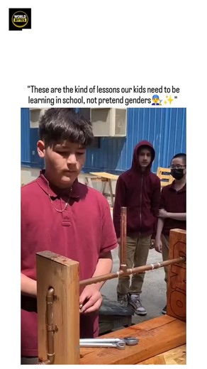 INFOVERSE MEDIA on Instagram: "The post shares a video of masked high school students practising plumbing repairs on a mock setup, guided by an instructor, to highlight hands-on vocational training as essential for youth education, contrasting it with topics like gender identity. Posted by @cecegkh , a vocal MAGA supporter, amid ongoing US debates on curriculum priorities, the clip—watermarked by "Hidden Skills Community"—has garnered over 9,000 likes and supportive replies emphasising trade ski