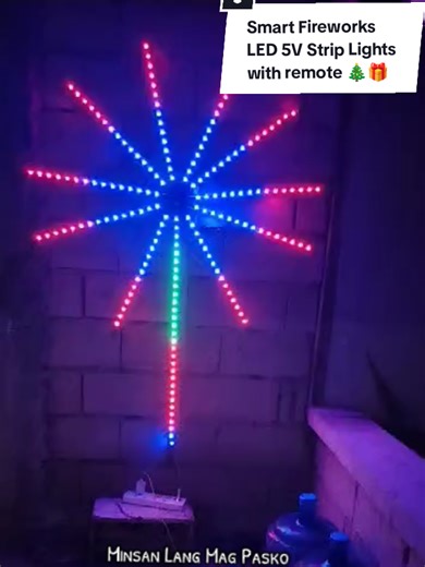 Smart Fireworks LED 5V Strip Lights with remote 🎁🎄 #christmasdecor #christmaslights #christmas #fyp #affiliate